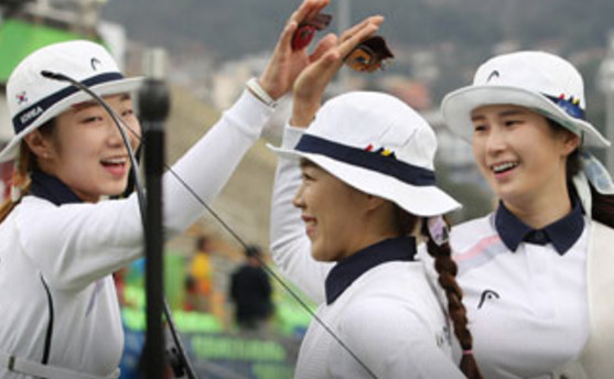 한국 여자양궁 올림픽 단체전 8연패 기사 이미지